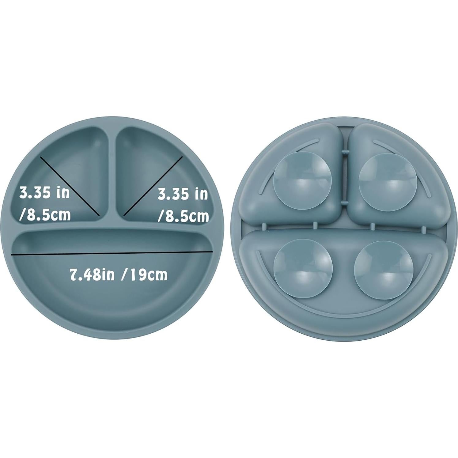 Juego de Alimentación PandaEar 3 Platos y 3 Cucharas Silicona