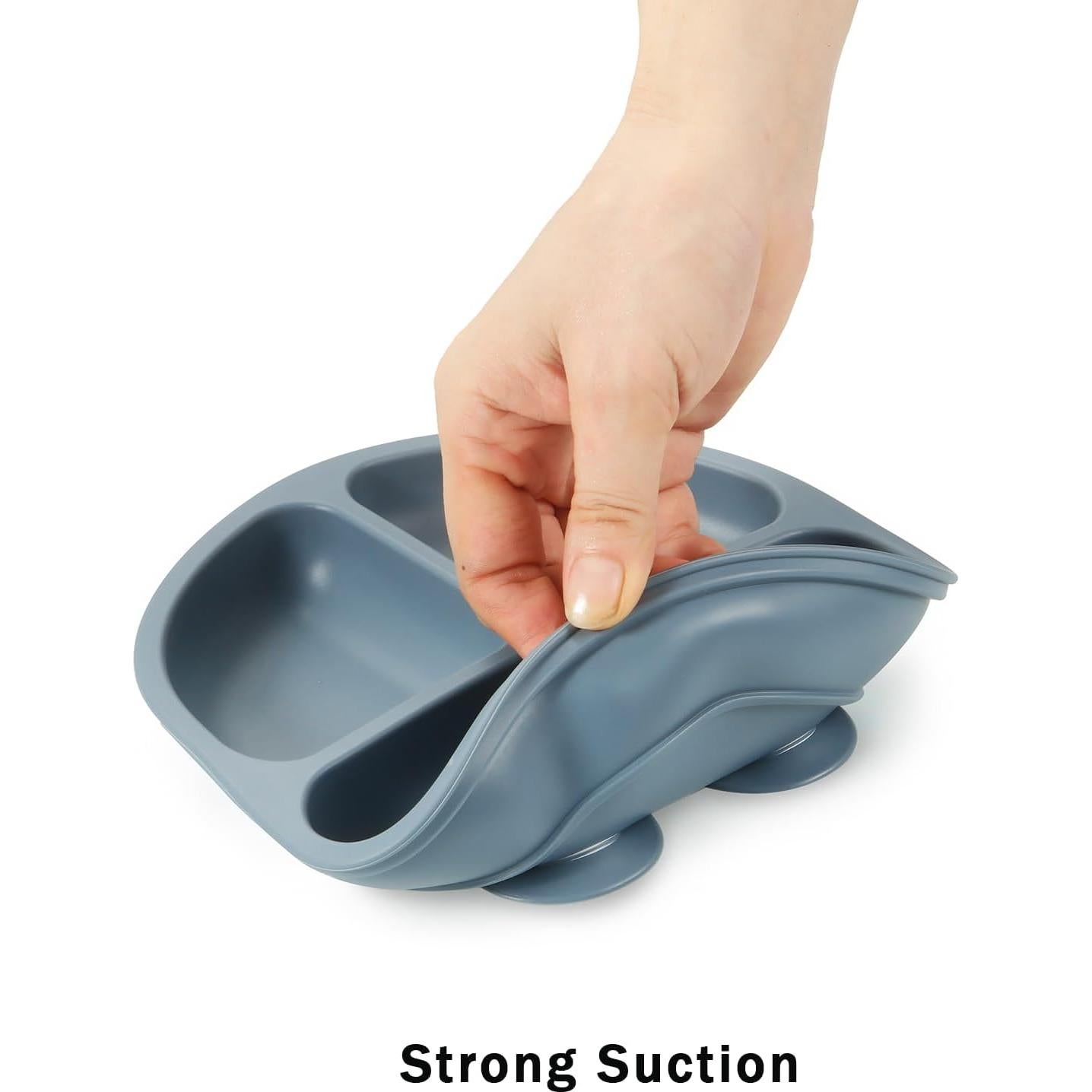 Juego de Alimentación PandaEar 3 Platos y 3 Cucharas Silicona