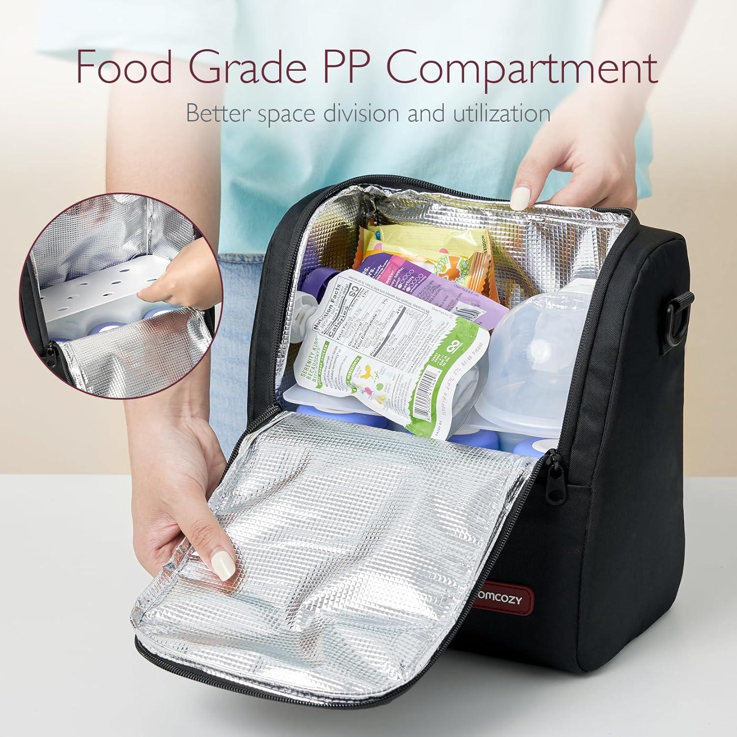 Bolsa de Enfriamiento de Leche Materna Momcozy Negra 6 Biberones