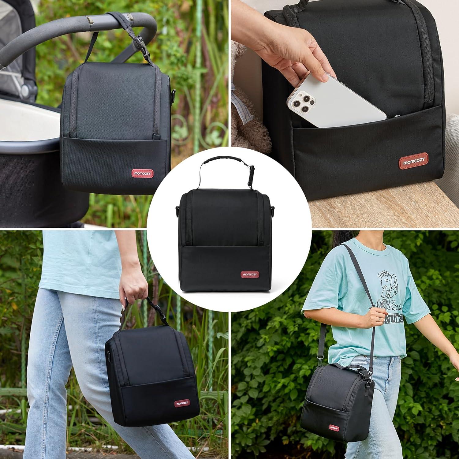 Bolsa de Enfriamiento de Leche Materna Momcozy Negra 6 Biberones