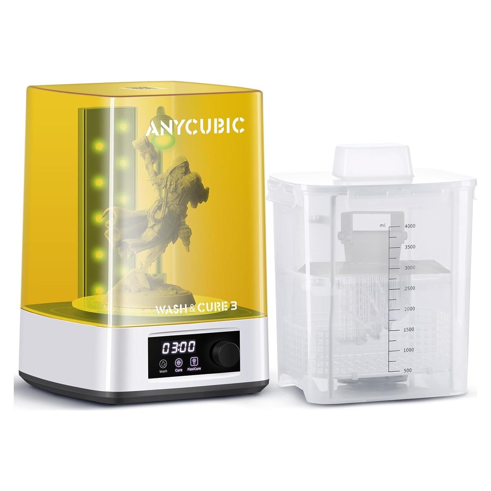 Estación de Lavado y Curado ANYCUBIC 3 - 4L, Luz Flexible