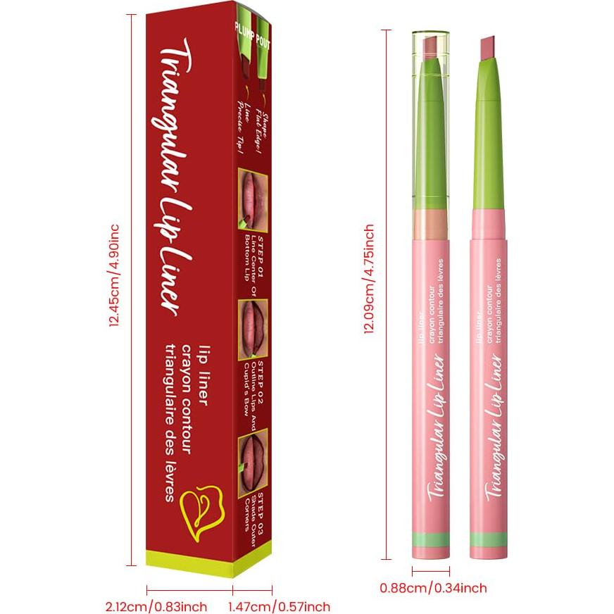 Delineador de Labios Triangular Rojo Coral evpct - Vegano