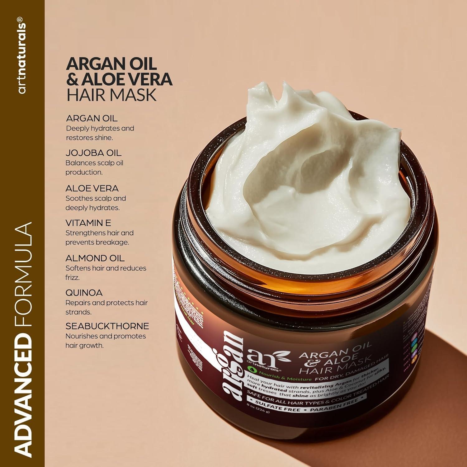 Conjunto Mascarilla Cabello + Bonete Seda Artnaturals 236.6 ml