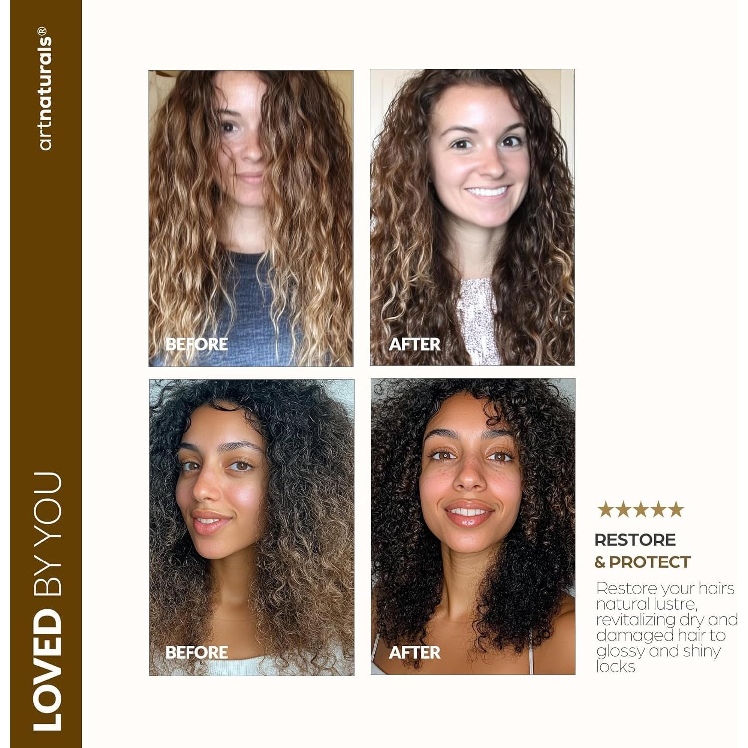 Conjunto Mascarilla Cabello + Bonete Seda Artnaturals 236.6 ml