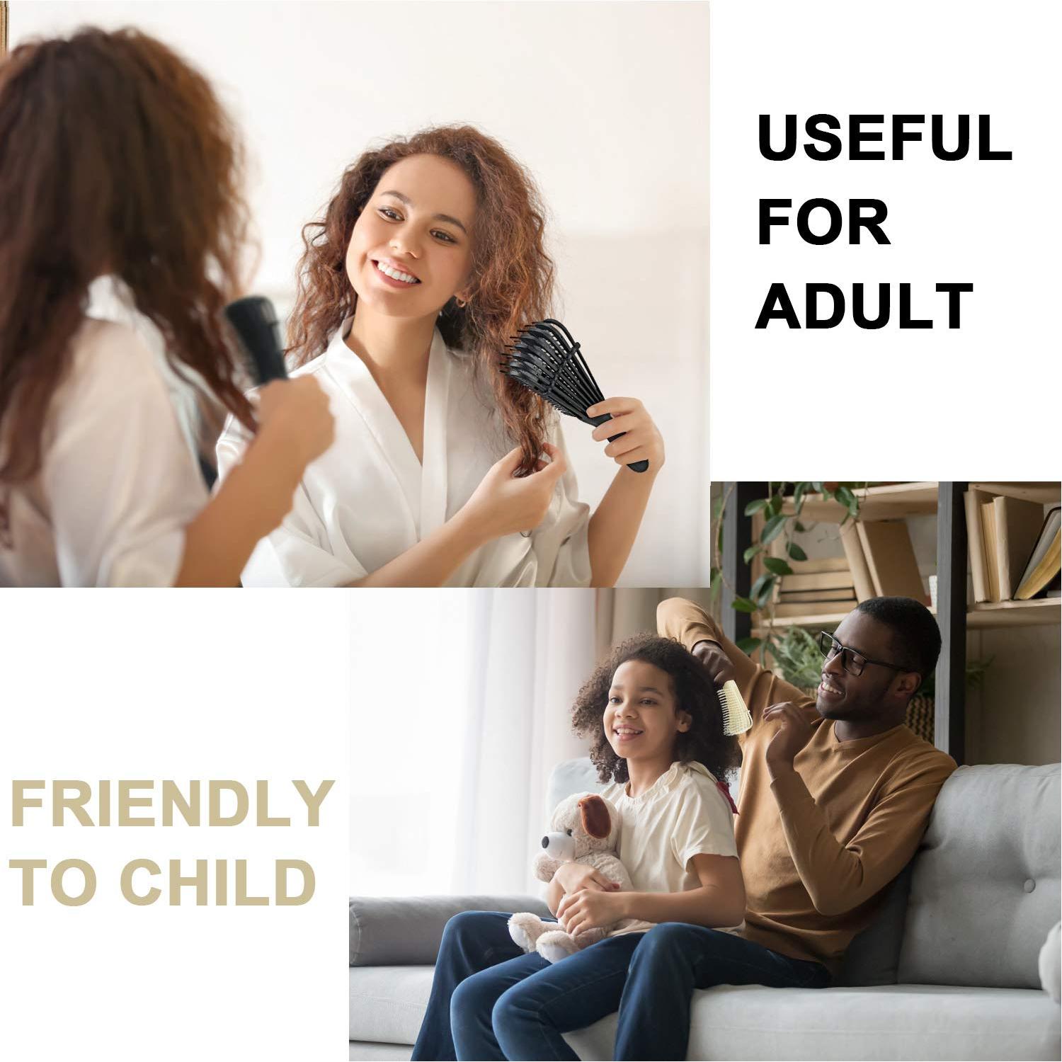 Cepillo Desenredante Boao para Cabello Afroamericano 2 Piezas