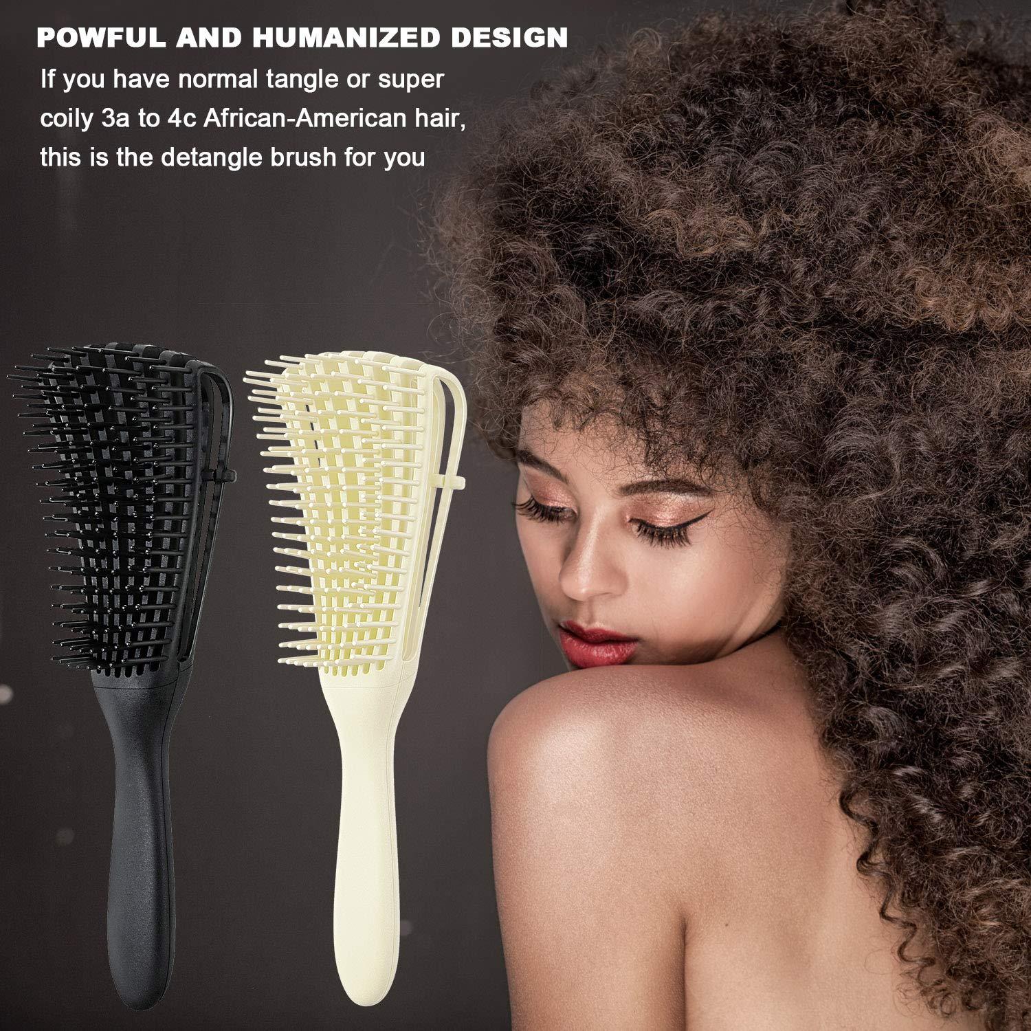Cepillo Desenredante Boao para Cabello Afroamericano 2 Piezas