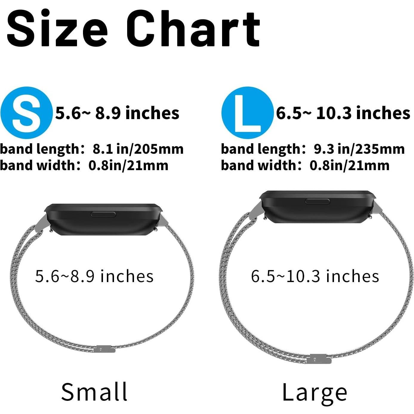 Banda Magnética Limque para Fitbit Versa Ajustable Metal