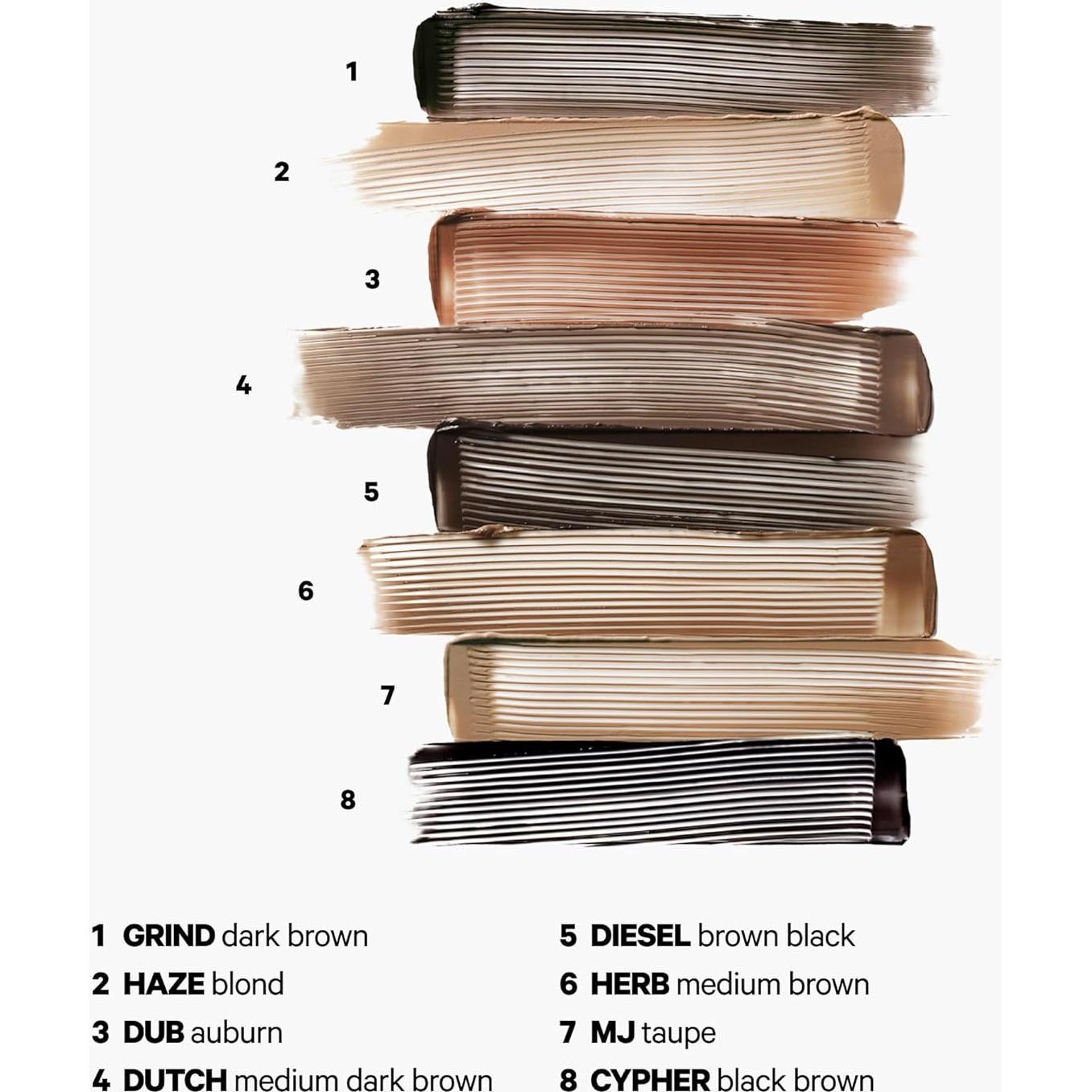 Tinte de Cejas Voluminizador KUSH Milk Makeup 4.5g Marrón Negro