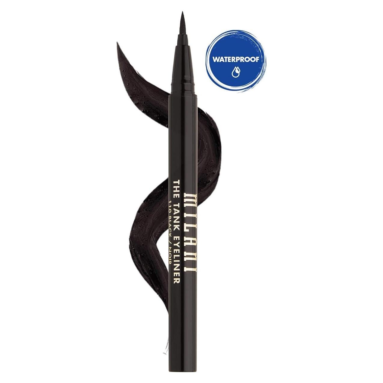 Eyeliner Líquido Milani The Tank Negro Impermeable 12 Horas