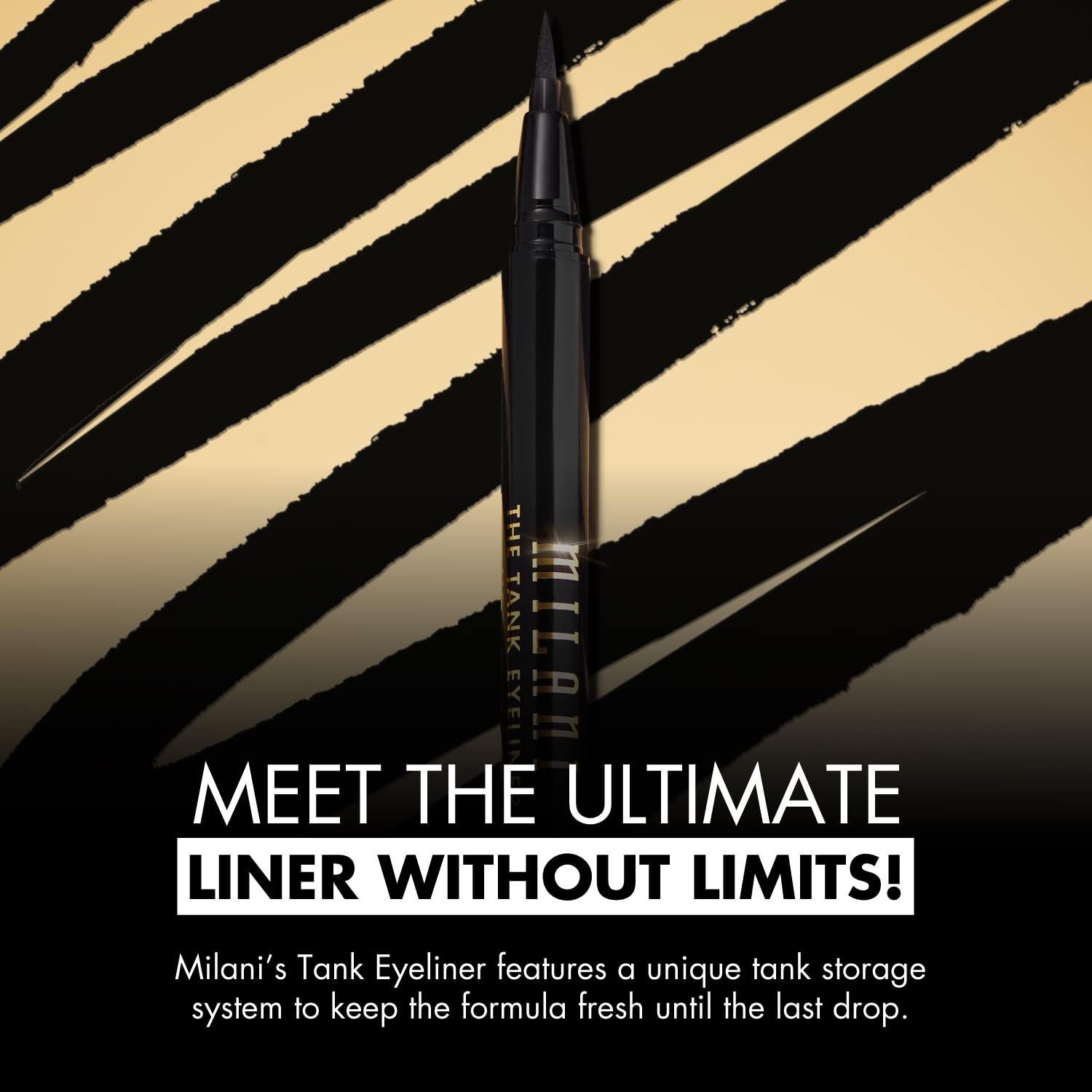 Eyeliner Líquido Milani The Tank Negro Impermeable 12 Horas