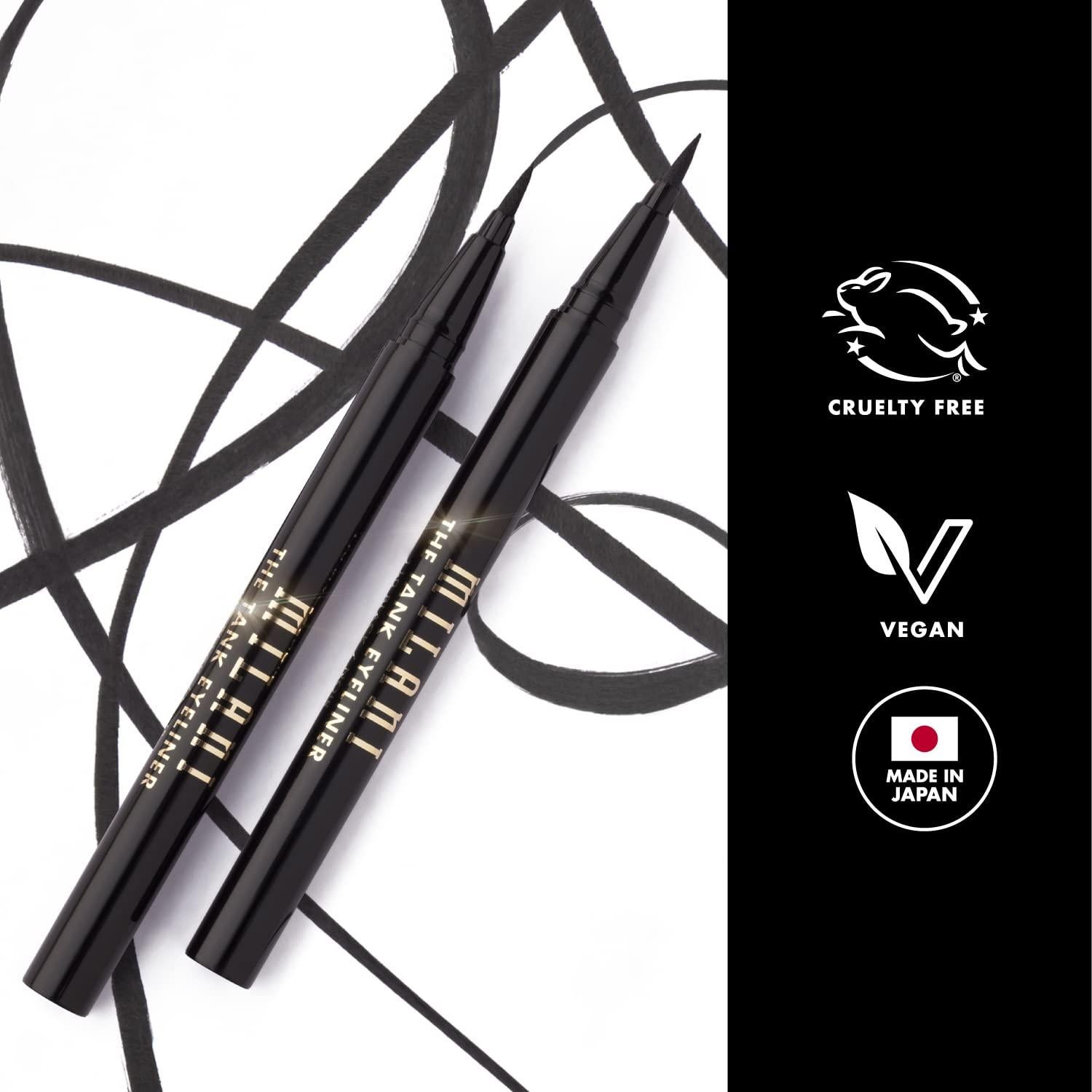 Eyeliner Líquido Milani The Tank Negro Impermeable 12 Horas