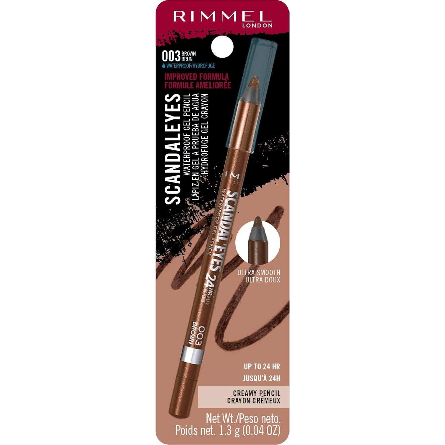 Lápiz de Ojos Gel Impermeable Rimmel Scandaleyes Marrón 1.13g