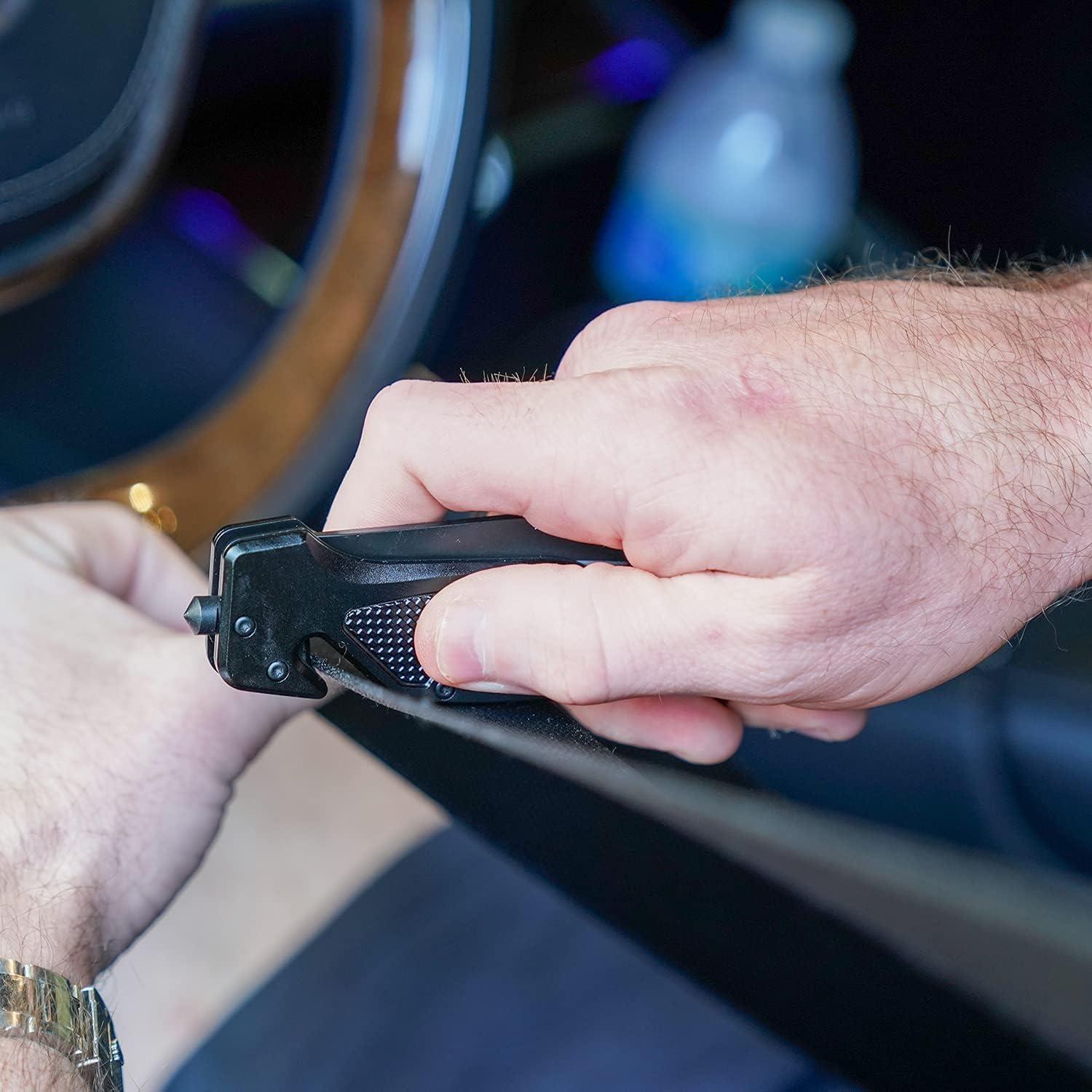 Cuchillo Táctico Plegable Negro Tienda de Regalos Militares - Hoja 8.89 cm Acero Inoxidable con Bandera Americana