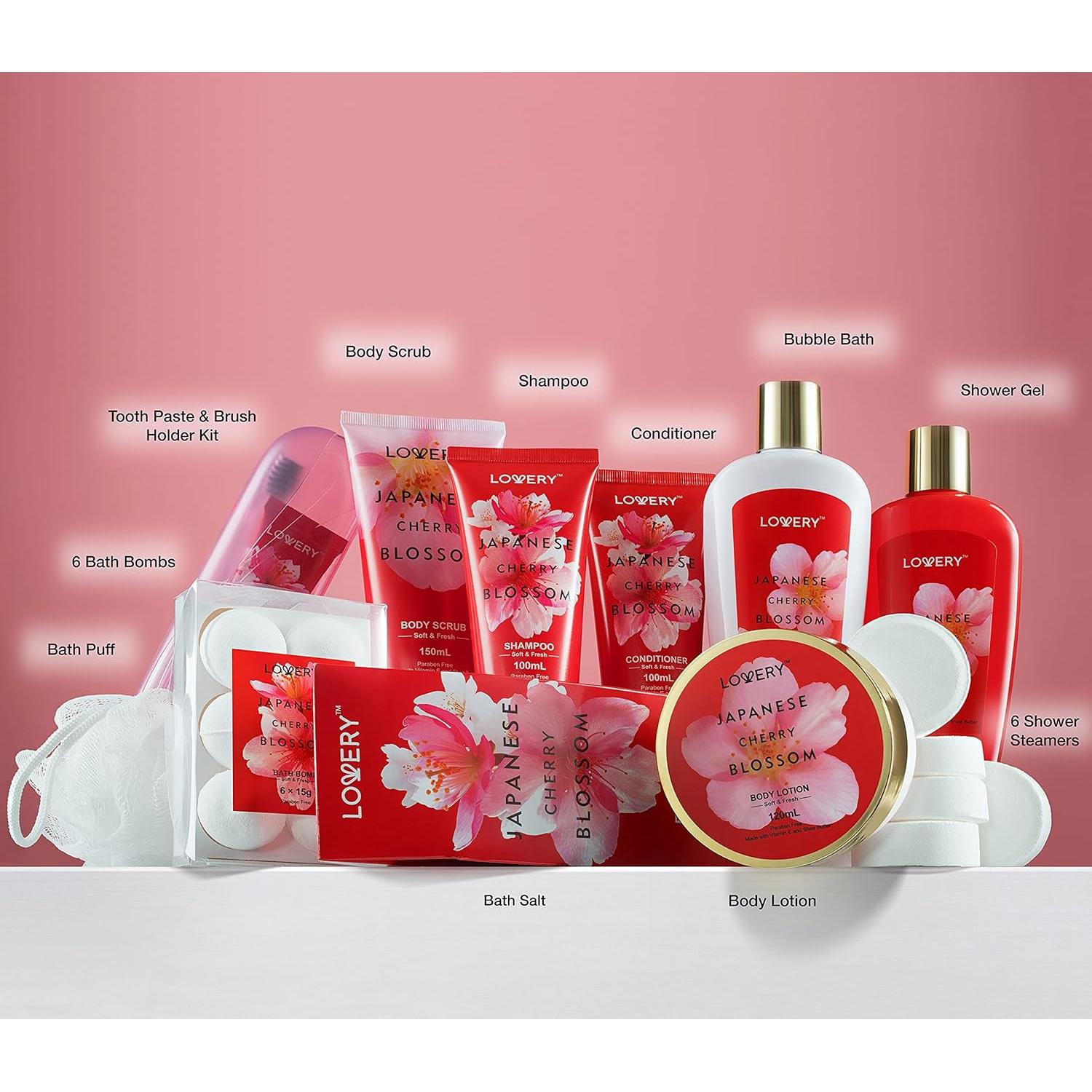 Juego de Spa en Casa Lovery 25 Piezas Flor de Cerezo