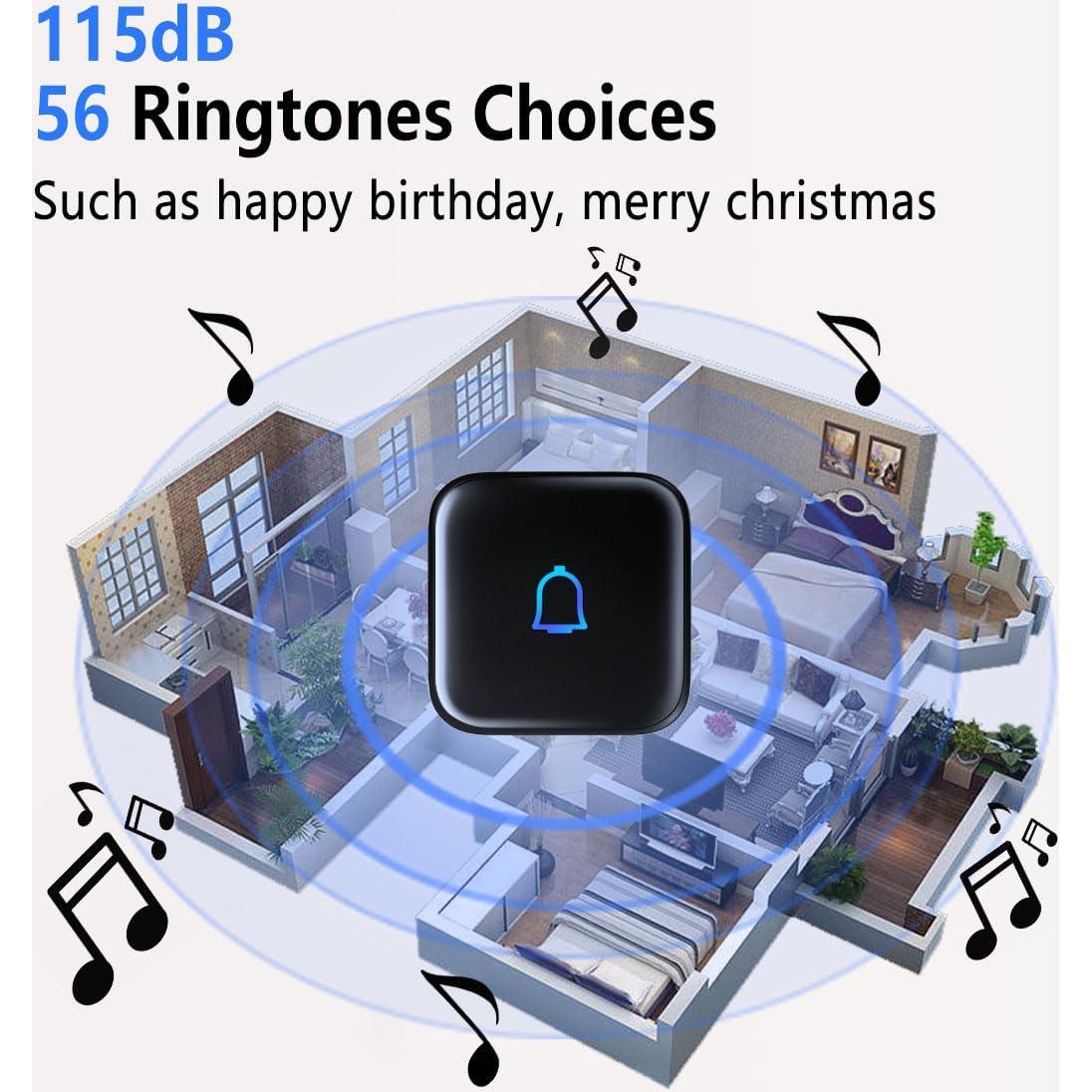 Timbre Inalámbrico LeadGo IP66 1000m 56 Tonos 115dB