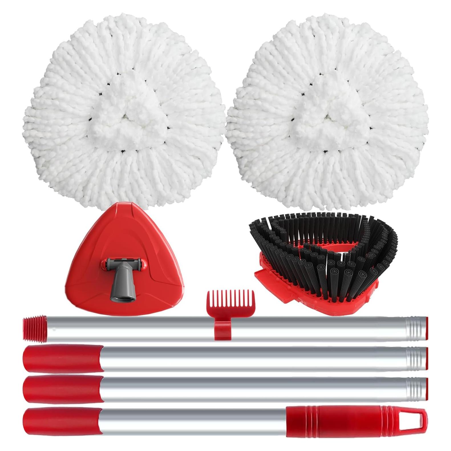 Cabezal de Mopa Giratoria Bublador con 2 Recambios de Microfibra