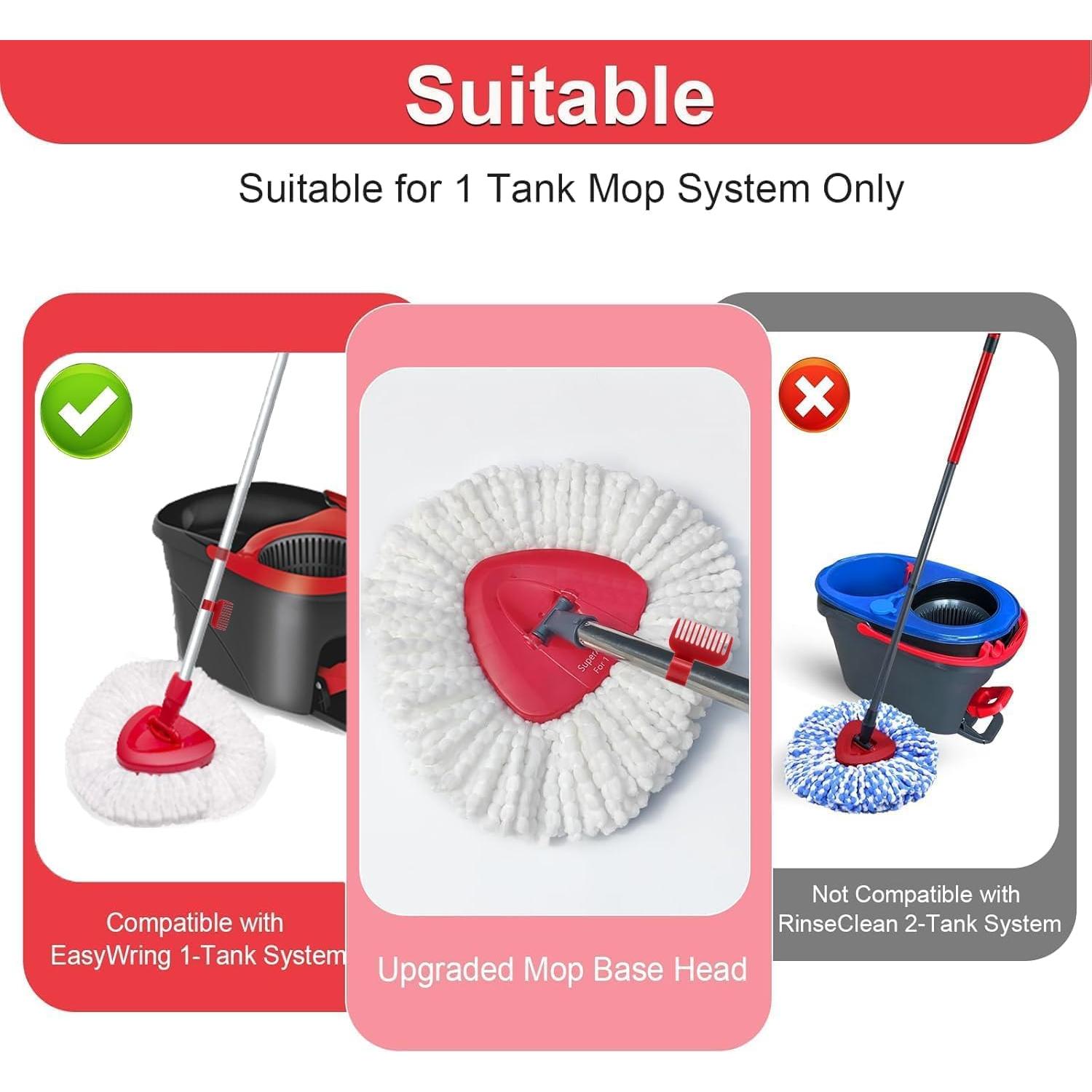 Cabezal de Mopa Giratoria Bublador con 2 Recambios de Microfibra