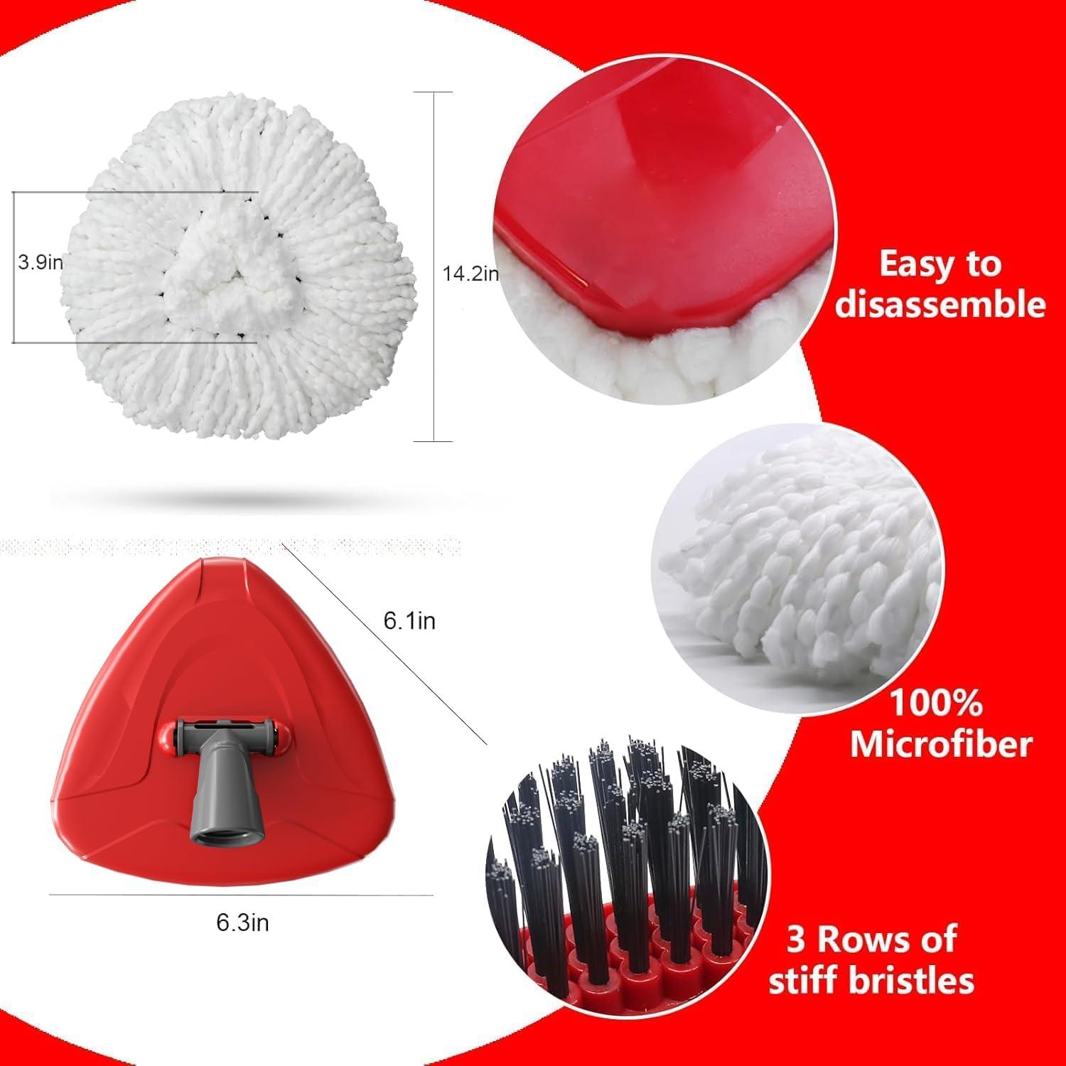 Cabezal de Mopa Giratoria Bublador con 2 Recambios de Microfibra