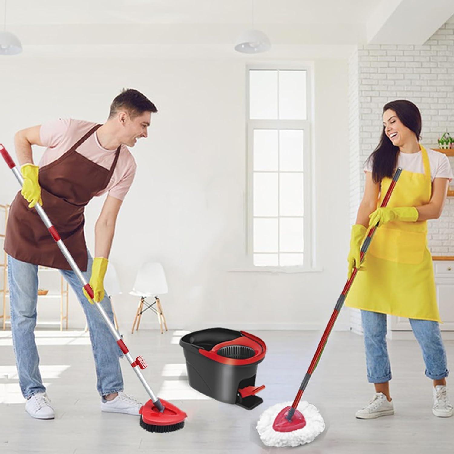 Cabezal de Mopa Giratoria Bublador con 2 Recambios de Microfibra