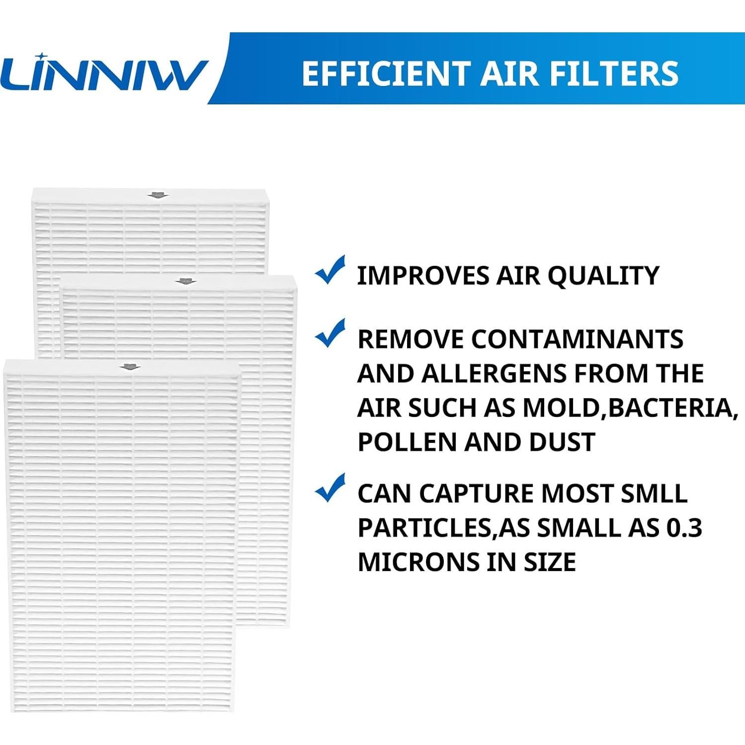 Filtro HEPA LINNIW HPA300 Compatible para Purificadores Honeywell