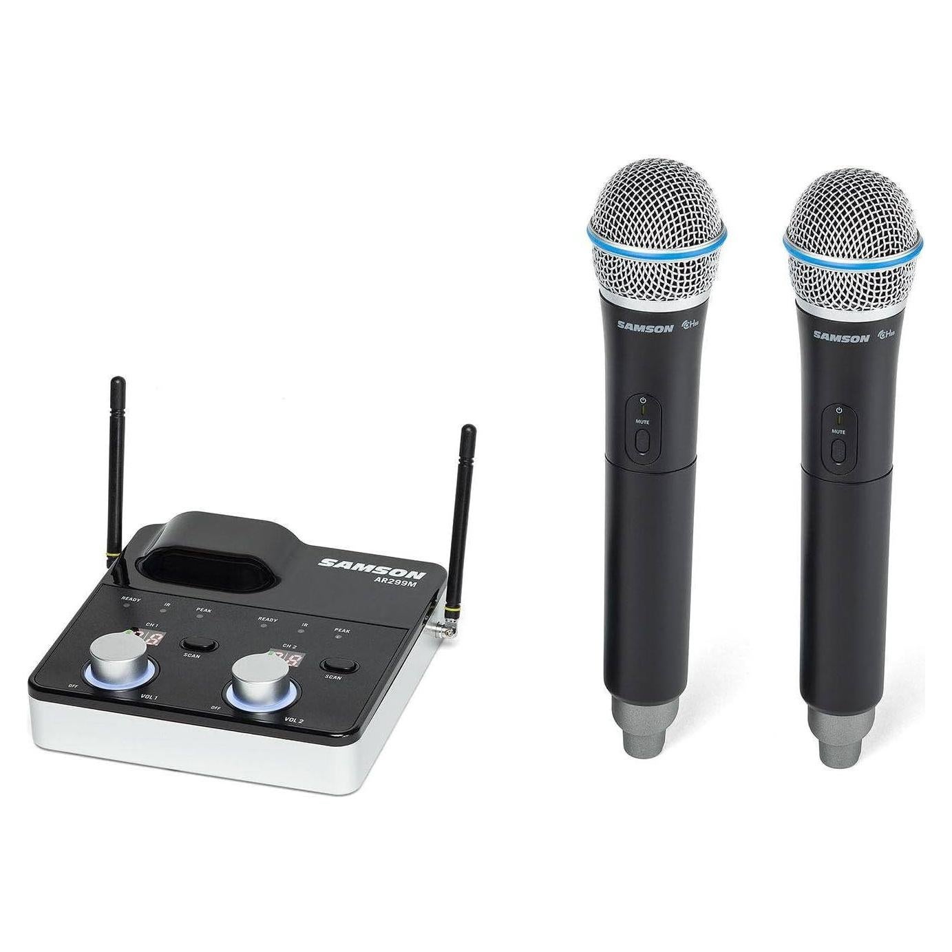 Sistema Inalámbrico UHF Doble Canal Samson Concert 288m