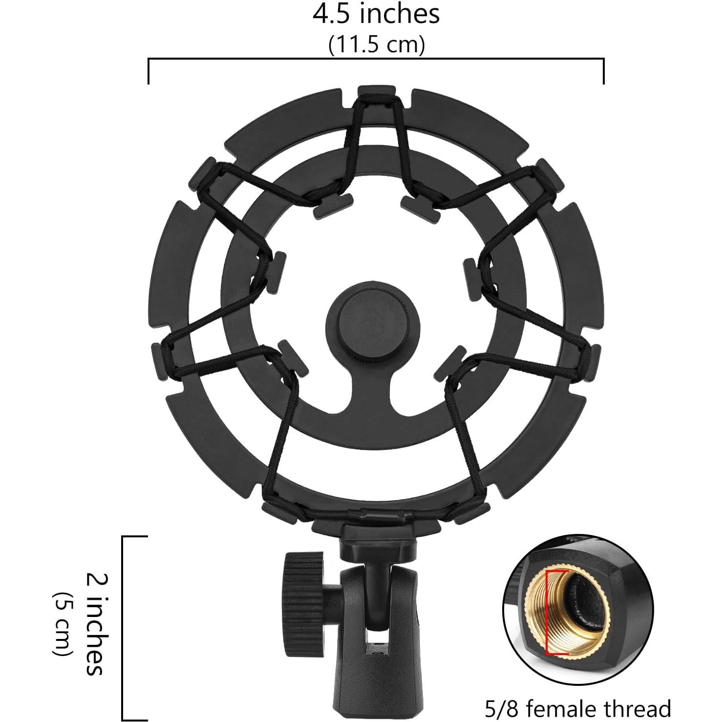 Soporte de Micrófono Geekria Antivibración Metal Negro