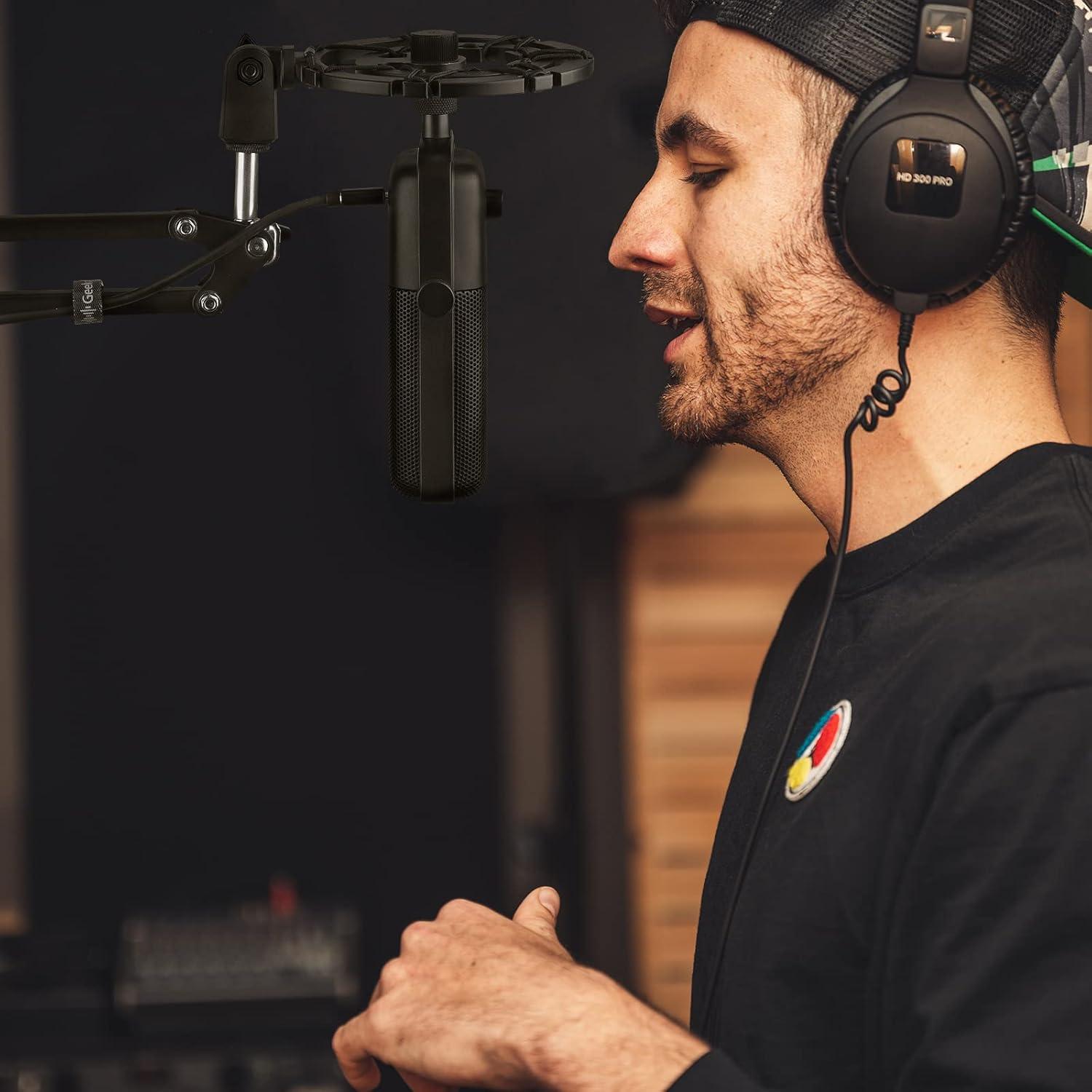 Soporte de Micrófono Geekria Antivibración Metal Negro