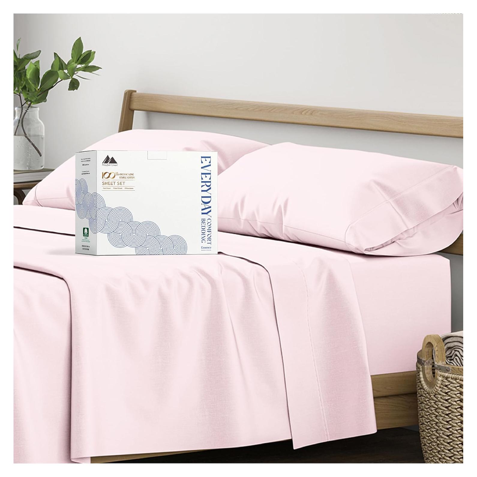 Juego de Sábanas Twin 100% Algodón Orgánico Mayfair - 3 Piezas