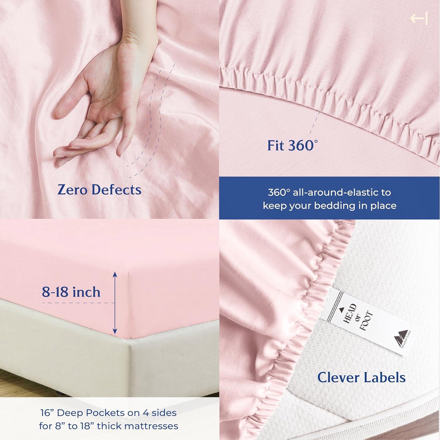 Juego de Sábanas Twin 100% Algodón Orgánico Mayfair - 3 Piezas