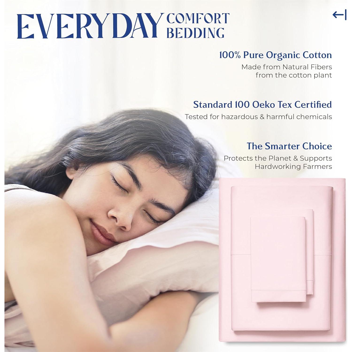 Juego de Sábanas Twin 100% Algodón Orgánico Mayfair - 3 Piezas