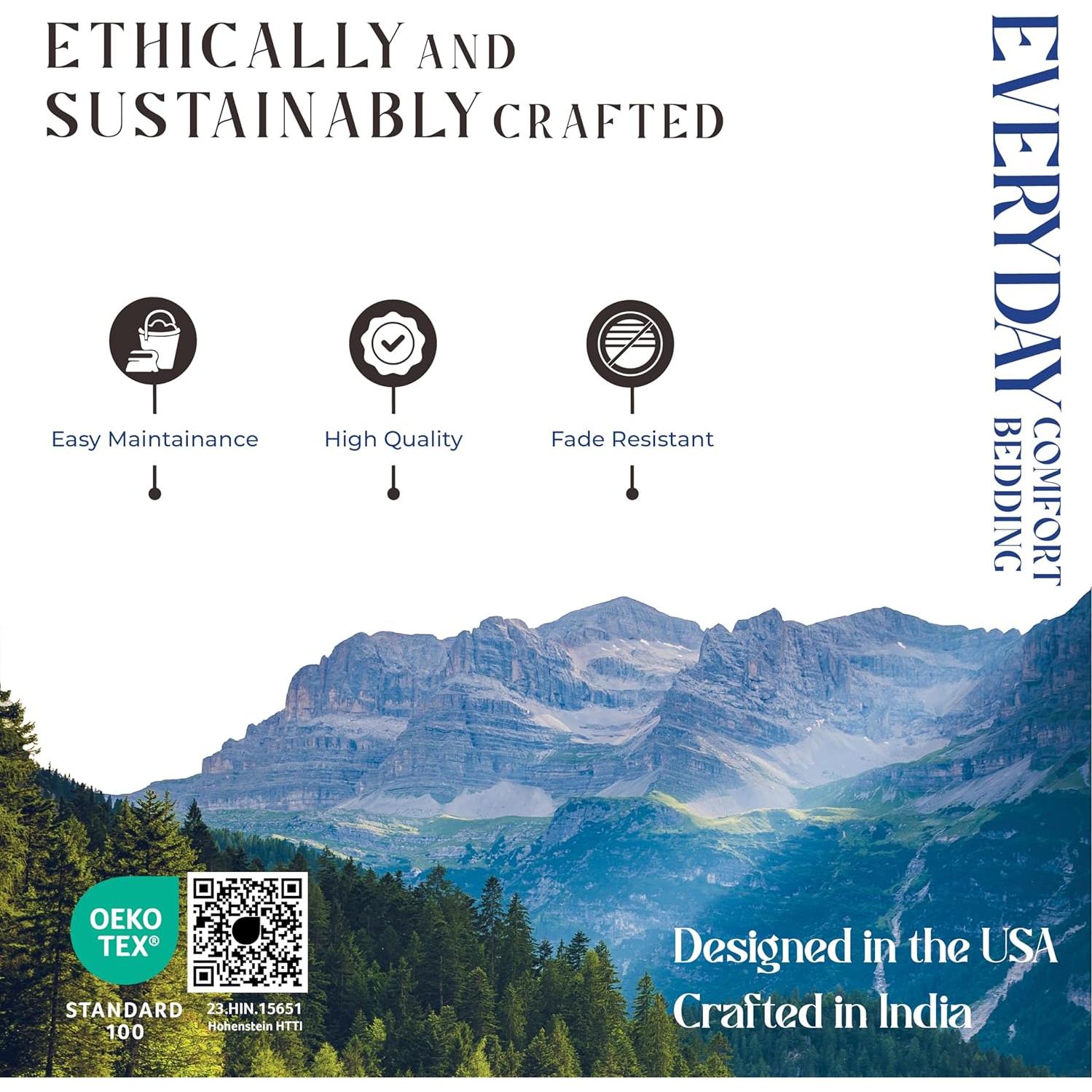 Juego de Sábanas Twin 100% Algodón Orgánico Mayfair - 3 Piezas