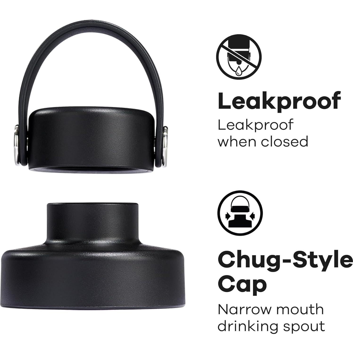 Tapa de Boca Ancha Hydro Flask - Accesorio Chug Negro