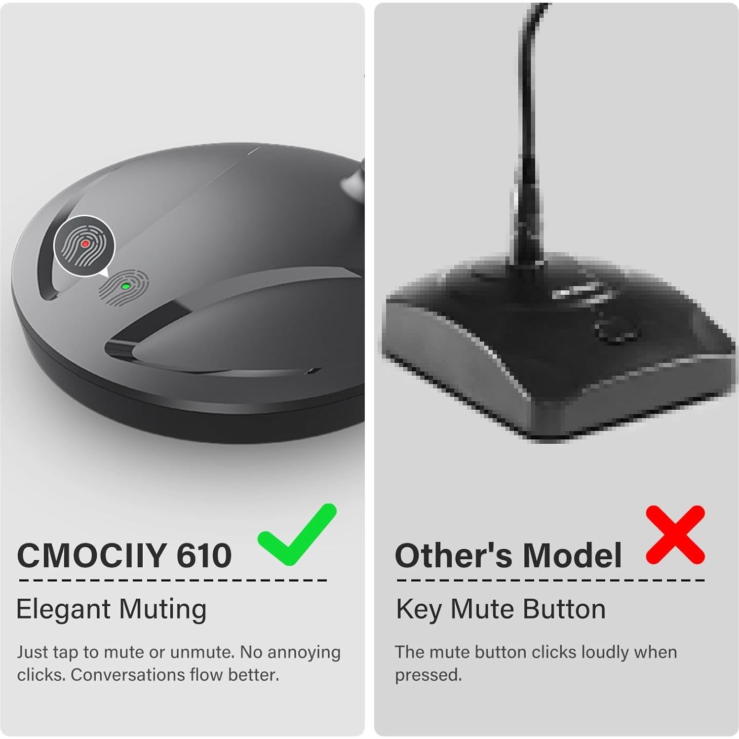 Micrófono USB de Escritorio CMOCIIY con Brazo Ajustable