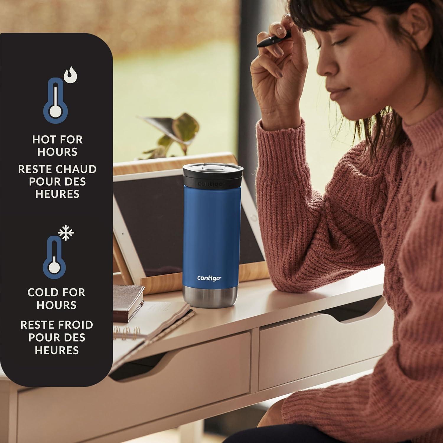 Vaso de Viaje Contigo Huron 2.0 Acero Inoxidable 473 mL