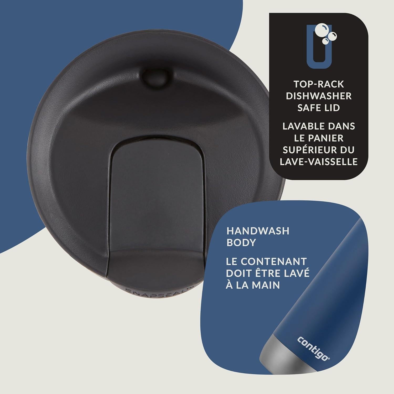 Vaso de Viaje Contigo Huron 2.0 Acero Inoxidable 473 mL