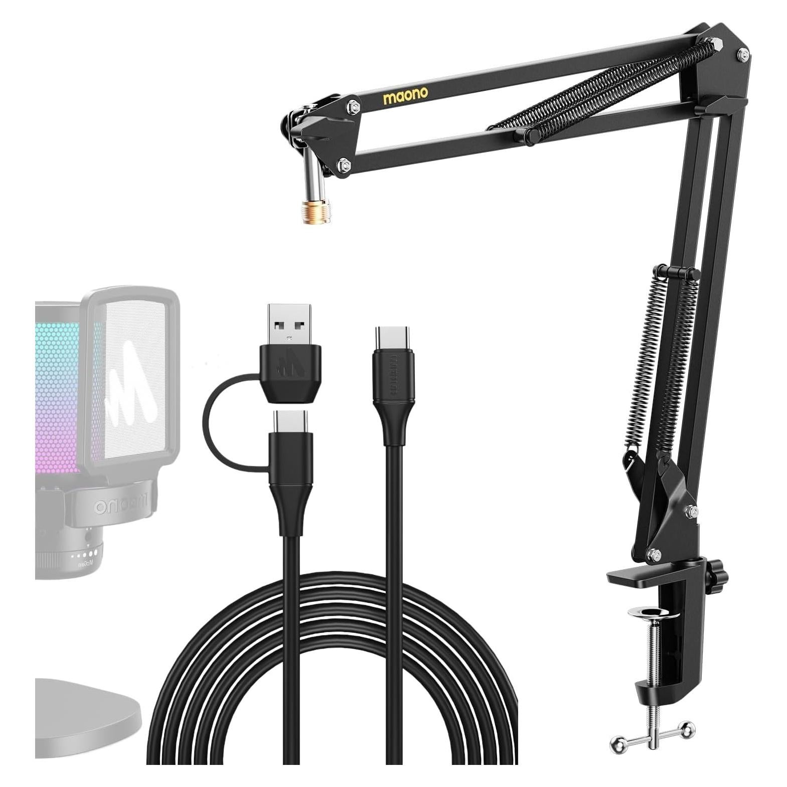 Soporte de Micrófono Articulado MAONO BA20 con Cable USB