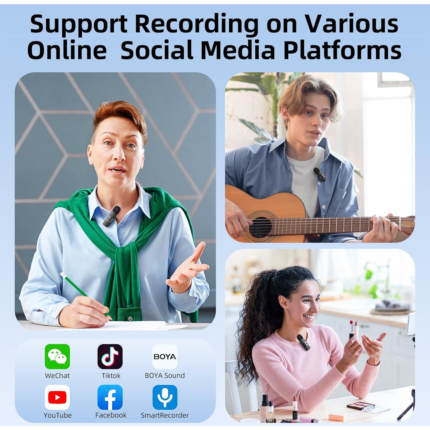 Micrófono Lavalier Inalámbrico BOYA MLS-BY-V2 para iPhone