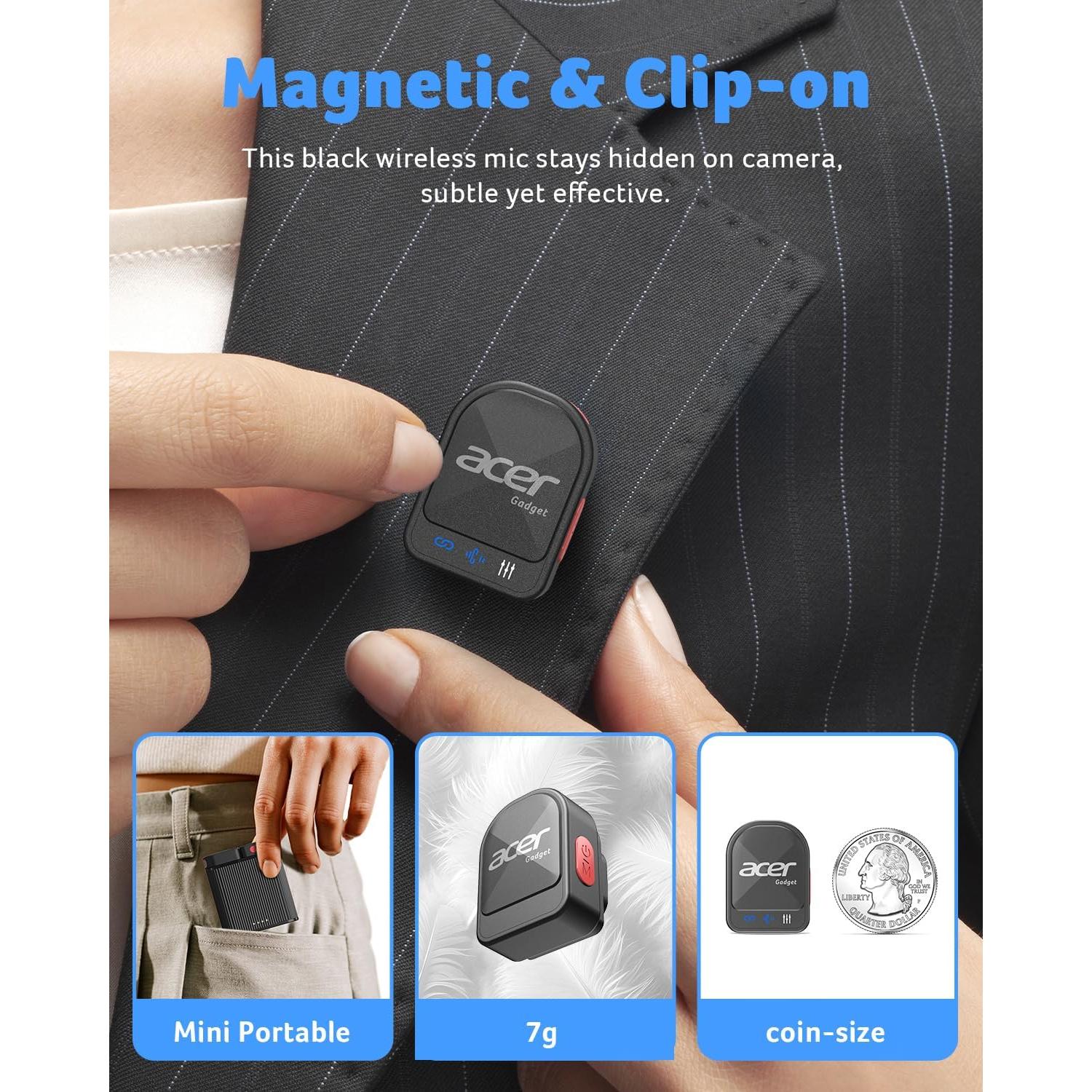 Micrófono Lavalier Inalámbrico Acer H01 para iPhone/Android/PC