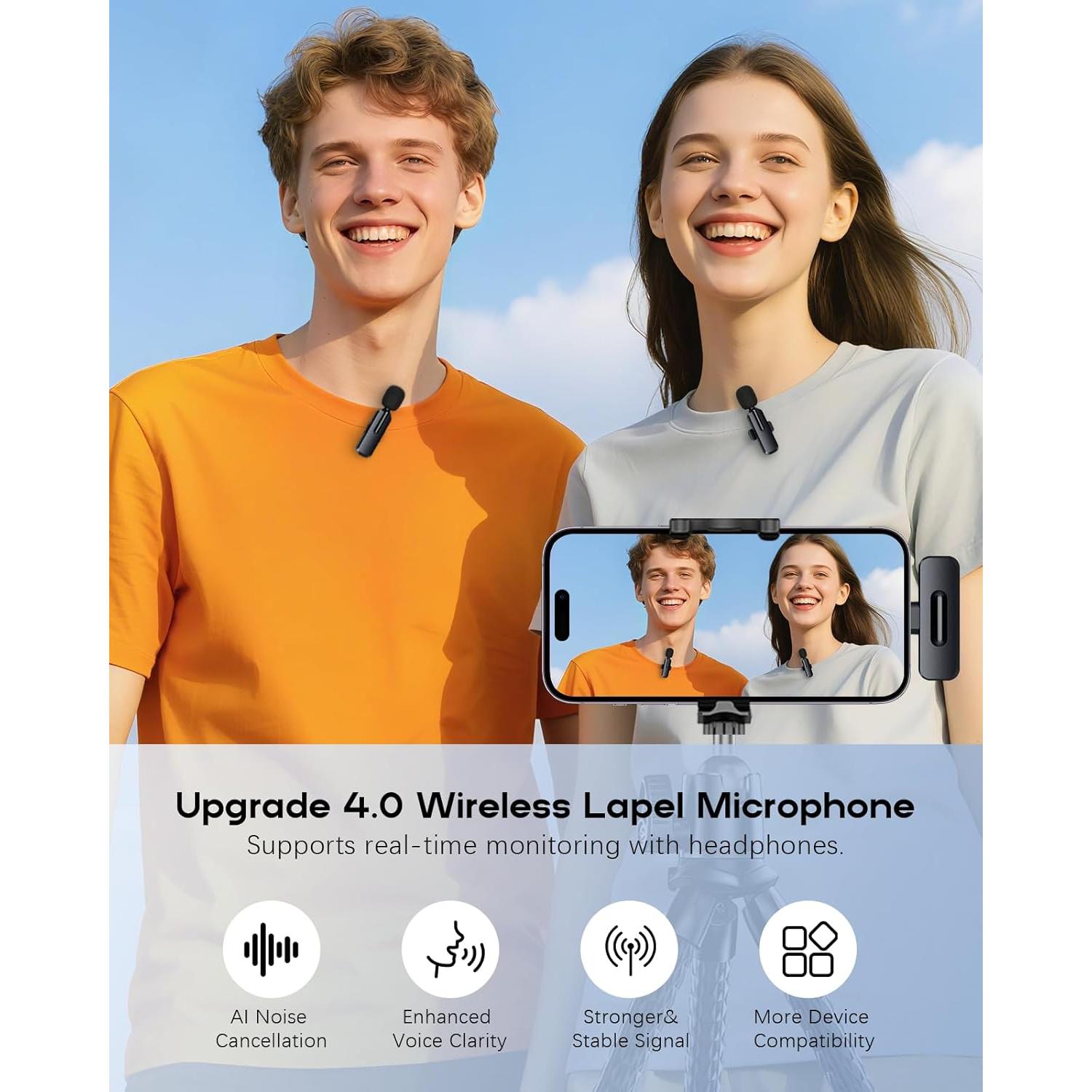 Micrófono Mini Inalámbrico ZOPPLM WM189 para iPhone y Android