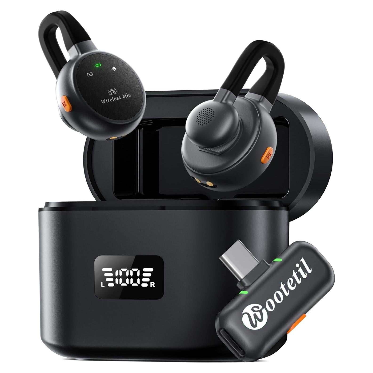 Micrófono Lavalier Inalámbrico Wootetil USB-C con Cancelación de Ruido