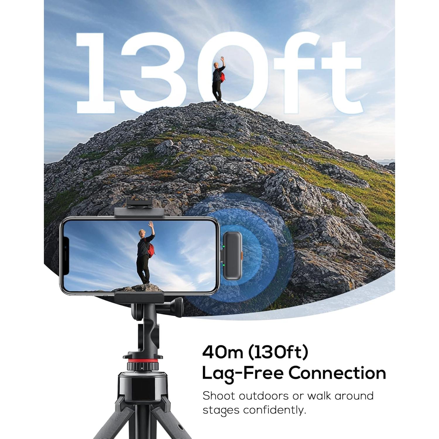 Micrófono Lavalier Inalámbrico Wootetil USB-C con Cancelación de Ruido