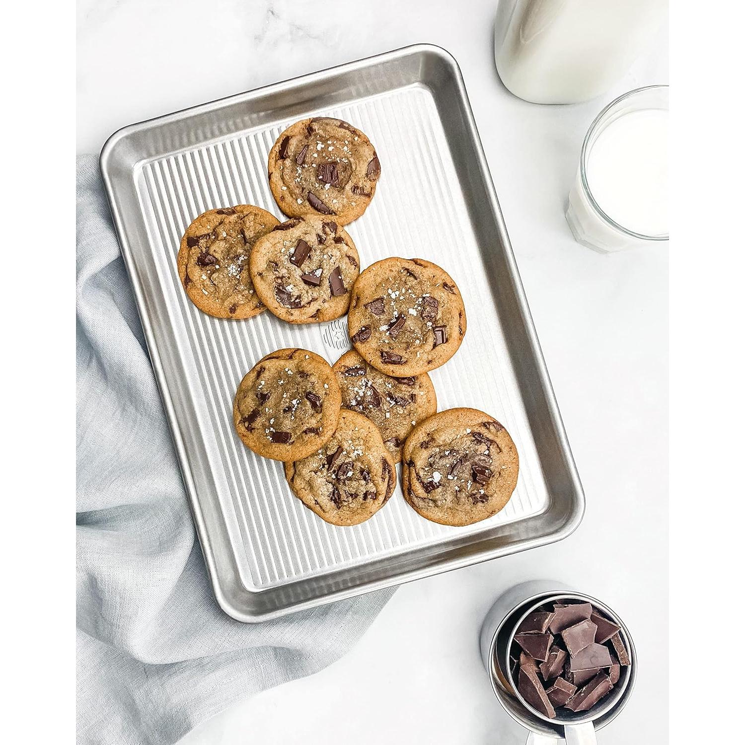 Juego de 2 Bandejas para Hornear USA Pan Acero Aluminizado