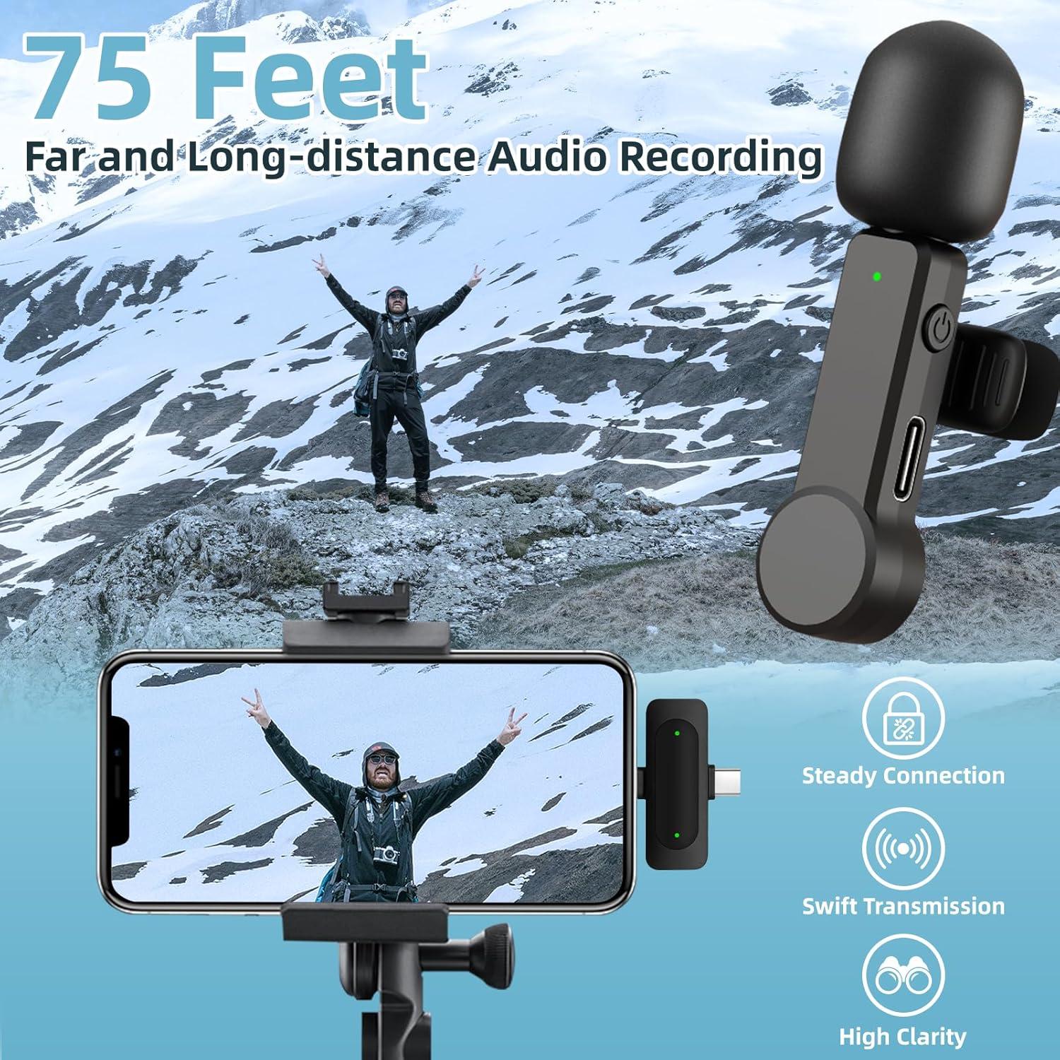 Micrófono Lavalier Inalámbrico TXTUNE K20 para iPhone y Android