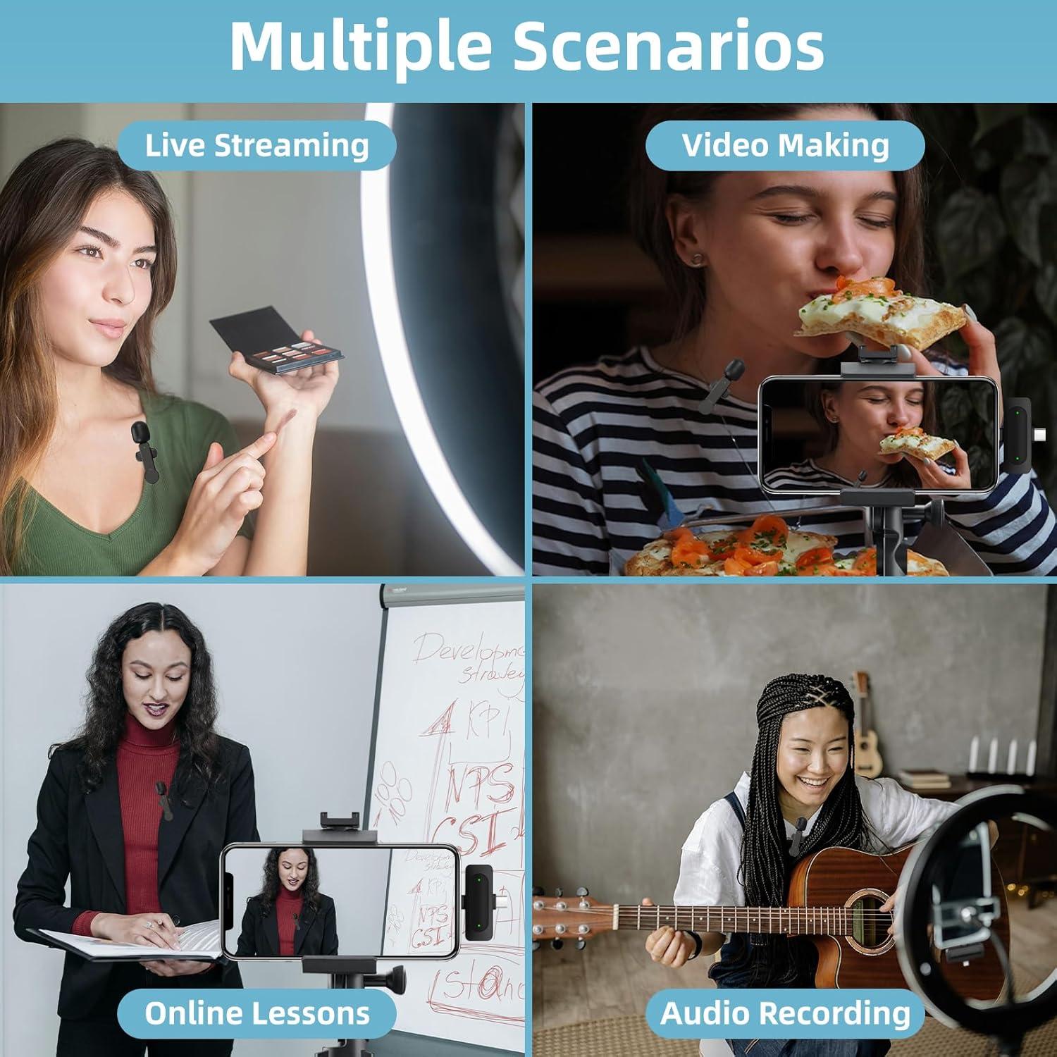 Micrófono Lavalier Inalámbrico TXTUNE K20 para iPhone y Android