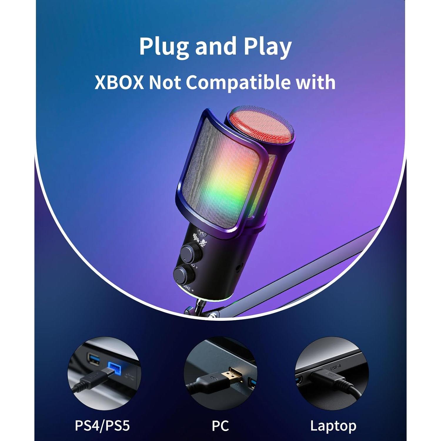 Micrófono USB Gaming M530 con Brazo y Cancelación de Ruido