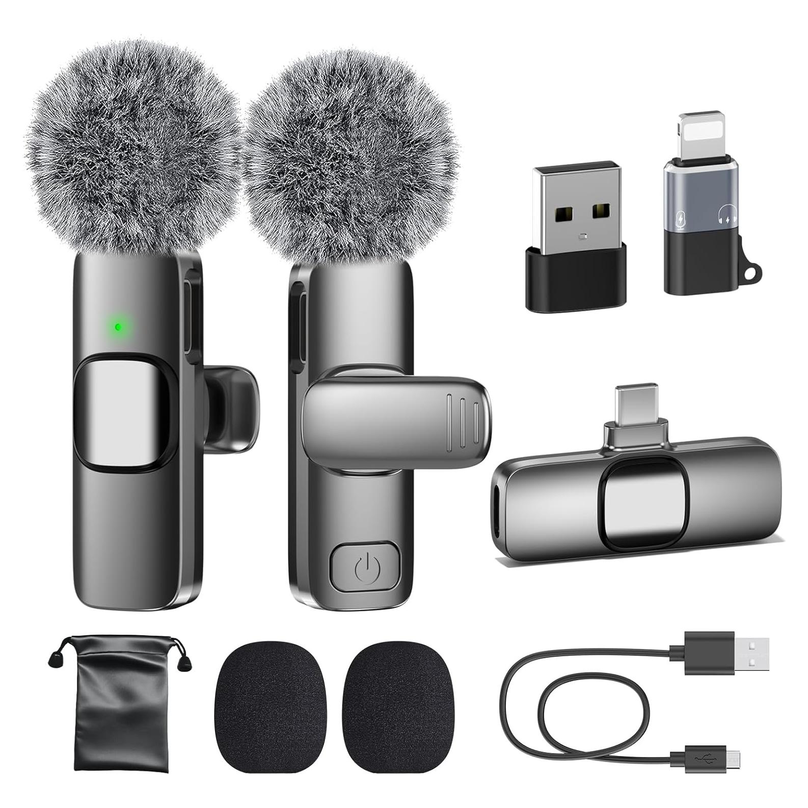 Micrófono Lavalier Inalámbrico PoP Voice USB-C 12H 19.81m