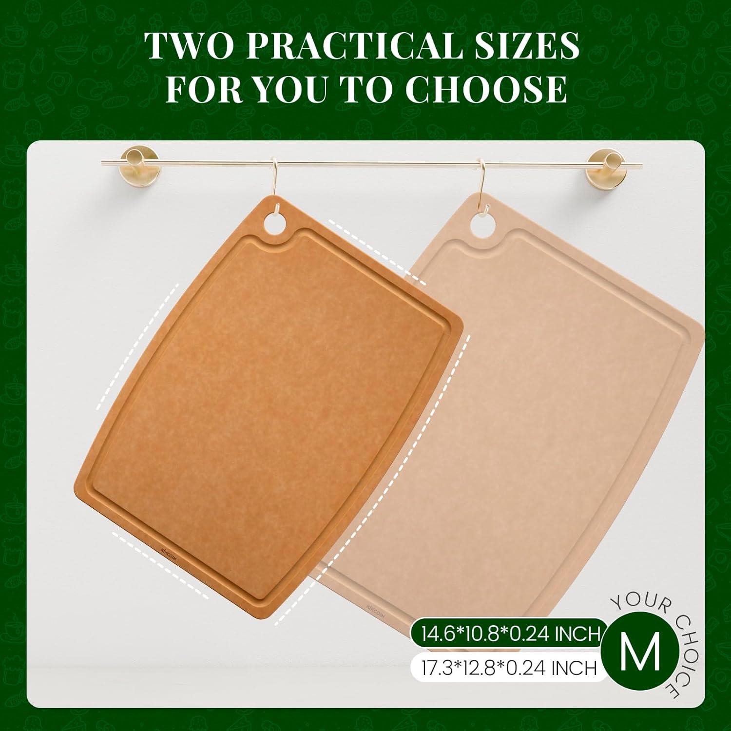 Tabla de Cortar de Madera Kikcoin 37.1x27.4cm Antideslizante