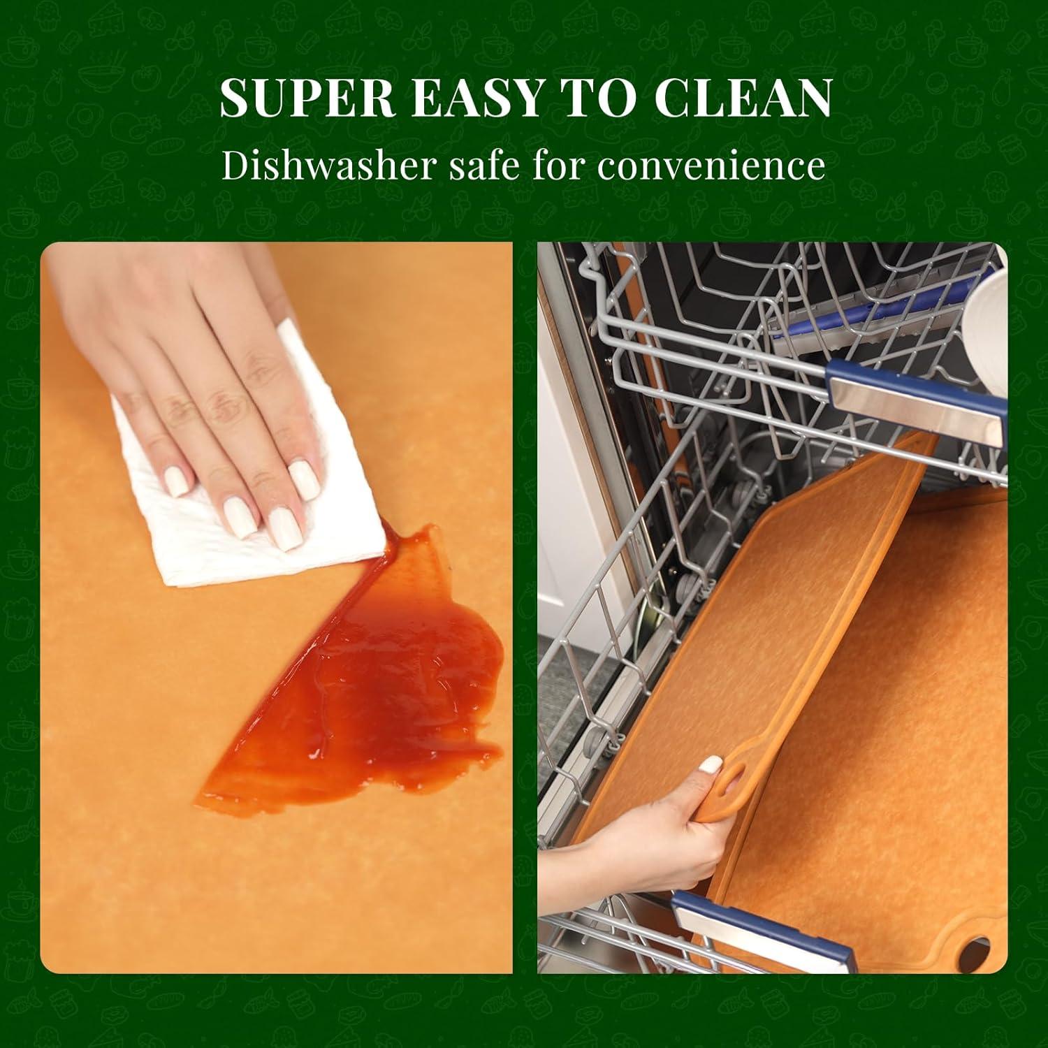 Tabla de Cortar de Madera Kikcoin 37.1x27.4cm Antideslizante