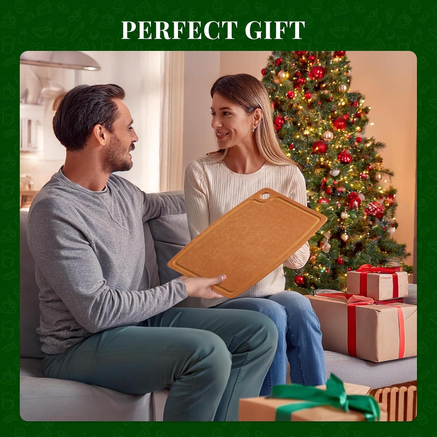 Tabla de Cortar de Madera Kikcoin 37.1x27.4cm Antideslizante