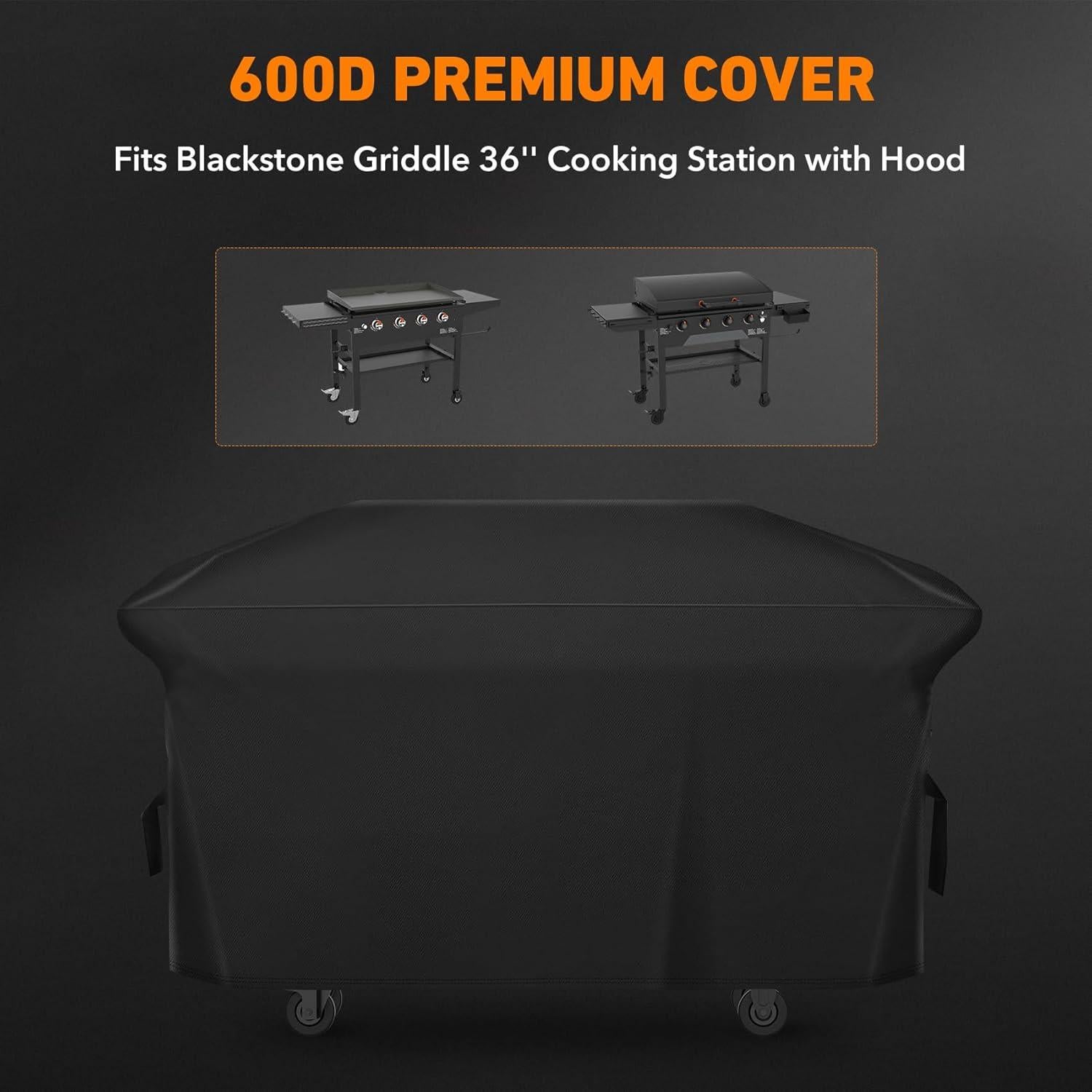 Funda de poliéster 600D ZBXFCSH para parrilla 36" impermeable